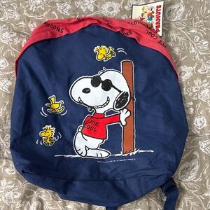 Snoopy Joe Cool Navy Backpack NEW